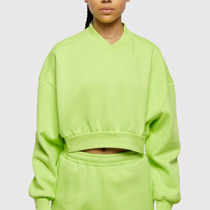 Sudadera de lana de algodón 100% Regular con estilo exclusivo para mujer, sudadera cómoda con capucha para Yoga, gimnasio, logotipo frontal impreso, temporada de invierno, OEM - Product Image 6