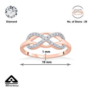 แหวนเพชรโรสโกลด์แบบลำลอง - Product Image 6