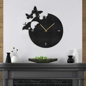 Elegante Reloj de pared de metal hecho a mano con cronometraje preciso Elegante decoración del hogar para dormitorio Cocina y espacio de oficina - Product Image 2