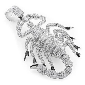 Moissanite plata esterlina escorpión colgante hermoso colgante personalizado y colgante de HIP HOP joyería - Product Image 1
