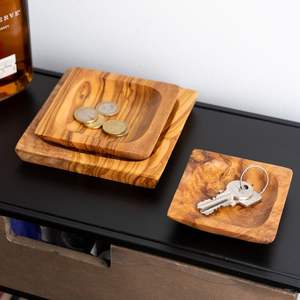 Plateau à bijoux minimaliste en bois fait à la main, élégamment conçu pour les bagues, les montres, les accessoires quotidiens, organisateur, spécial Noël - Product Image 6