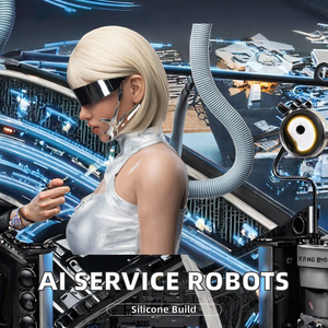 2025 Empresa Escritorio Robot Chica Recepción Reconocimiento facial Mujer Humanoide IP67 Silicona impermeable Aplicación de Recarga Automática Robot - Product Image 6