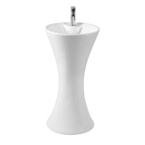 Lavabo de Pedestal de diseño de Arte Moderno de Color blanco hecho por la India al mejor precio, soporte para fregadero Lavabo, productos de cocina de porcelana - Product Image 4