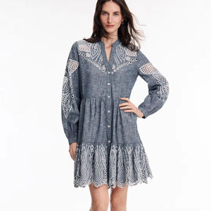 Nuevo 2023 gran oferta Blusa de manga larga bordada blusas étnicas para mujer Camisas Tops ropa - Product Image 1