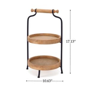 Support à gâteau en métal noir rustique pour réception de mariage, présentation de desserts, table de fête, centre de table, décoration élégante et mise en scène - Product Image 2