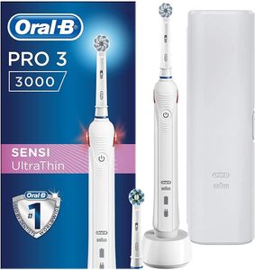 Bàn chải đánh răng điện Oral-B Pro 3 với cảm biến áp suất thông minh, đầu bàn chải đánh răng 2, chế độ 2 với độ sạch nhạy, 3000 - Product Image 4