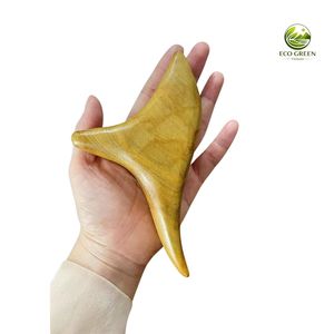 Masajeador de Cabeza de Madera Natural Tradicional Hecho a Mano de Primera Calidad, Peine de Dientes Anchos para Raspado de Meridianos, Alivio del Estrés y Flujo Sanguíneo - Product Image 3