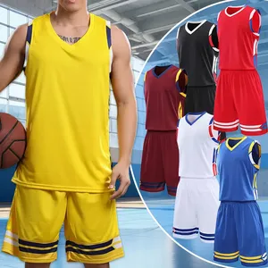 Men's Trending Plus Size Athletic Fitness Sports <b>Clothing</b> 100% Polyester <b>Basketball</b> Shorts Short Sleeve Top Running Sports Sets - Product Image 1