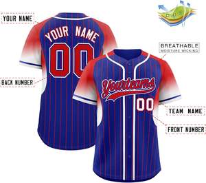 Jerseys de béisbol personalizados a granel, tela de malla abotonada por sublimación con bordado de nombre de equipo y precios al por mayor - Product Image 2