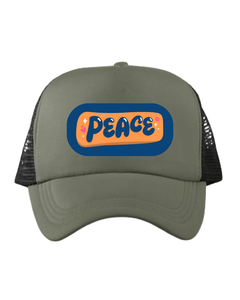 Gorra Trucker de Malla con Logo de Paz, Ajustable, de Seis Paneles, Estilo Casual Unisex, con Estampado Frontal - Product Image 3