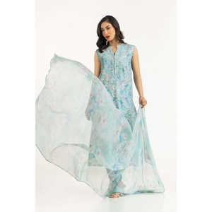 Traje de Verano de 3 Piezas con Estampado Cambric y Detalles Bordados IPSTD-77177 - Product Image 4