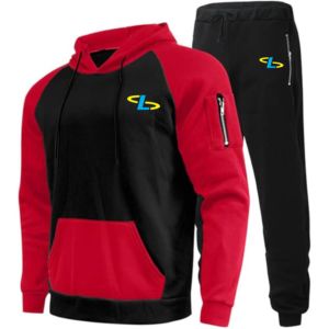 Ensemble de survêtement de sport pour homme en polyester à rayures, survêtement pour homme, survêtement d'hiver avec fermeture éclair intégrale, jogging - Product Image 3