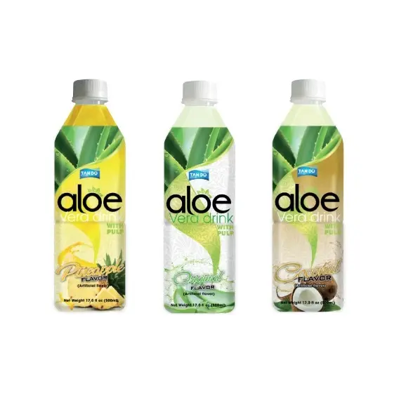 Wholesales 500ml Bottle Natural Aloe Vera Drink With Tropical Fruit Flavors from Vietnam