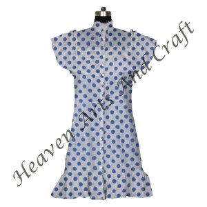 Robe d'été en coton Boho Festival courte sans manches pour femmes robe grande taille vacances plage porter indien fait à la main - Product Image 6