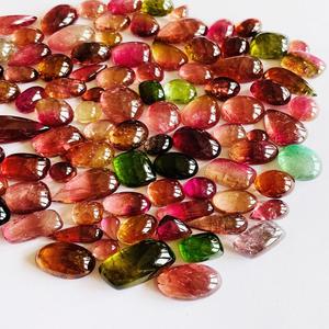 Cabujón de piedras preciosas de calidad AAA, corte mixto, piezas hermosas únicas, joyería usada calentada de turmalina múltiple Natural con certificado IGI - Product Image 5