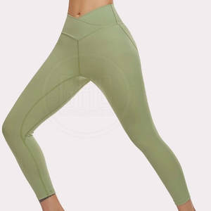 เลกกิ้งผู้หญิงแบรนด์ส่วนตัว MOQ ต่ำ คุณภาพสูง ผ้ายืด/โพลีเอสเตอร์ ลายเรียบ แห้งเร็ว ระบายอากาศได้ดี สวมใส่สบาย เอวยืดหยุ่น - Product Image 3