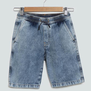 Shorts en polyester bleu glace à fleurs, coupe slim, taille haute, pour garçons, enfants, décontractés, style sweatpants - Product Image 1