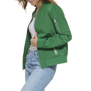 Chaqueta Bomber de Manga Larga con Cierre, Cortavientos, Cálida, Transpirable, de Corte Regular, Ecológica, de Poliéster para Mujer - Product Image 3