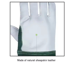 Gants de sécurité en cuir Kevlar pour hommes, taille moyenne, doublure en polaire à l'intérieur des gants, antidérapants, confortables, doux, gants de travail pour la soudure - Product Image 2