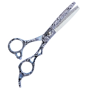 Ciseaux amincissants à 30 dents avec vis réglable Ciseaux de coiffeur fabriqués au Pakistan avec de l'acier inoxydable japonais 420 - Product Image 1