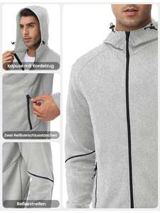 Survêtements d'hiver respirants pour hommes, ensembles grande taille, tissu polaire 100% coton de haute qualité, personnalisable - Product Image 6