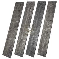 Damas Billette D'acier Plume Motif DD-Feather-102 pour la Fabrication De Couteau Forgé À La Main En Acier Au Carbone Dureté 58-62 HRC Billet