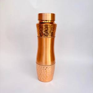 Antimicrobial Copper <b>Water</b> <b>Bottle</b> for Clean Drinking <b>and</b> Boosted Immunity with Premium Antique Look - Product Image 1