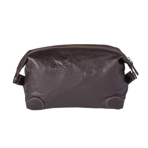 Usine directe grand sac de kit de rasage en cuir avec fermeture à glissière différentes tailles disponibles techniques imprimées prix raisonnables - Product Image 3