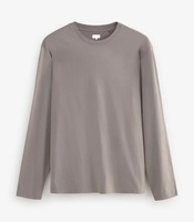 T-shirt Homme Oversize à Manches Longues en Coton Tricoté 100% Personnalisé de Haute Qualité, Écologique, Séchage Rapide et Imprimé