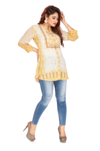 เสื้อพิมพ์ลายไปข้างหน้าแฟชั่นชนกลุ่มน้อยแบบพรีเมี่ยมสำหรับแฟชั่นปกติจากผู้จำหน่ายอินเดีย - Product Image 3