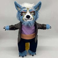 Gaopeng kustom desain pabrik peluches hewan mewah manusia serigala mainan mewah hidup seperti hidup boneka binatang mainan