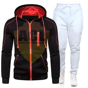 เสื้อกันหนาวมีฮู้ดสำหรับผู้ชาย,พร้อมกางเกงวิ่งจ๊อกกิ้งมีซิปขนาดใหญ่พิเศษ - Product Image 5