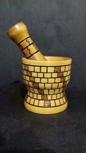 OEM Manufacture Long Handle Wooden <b>Pestle</b> With Wide <b>Mortar</b> Designed For Smooth Grinding And Easy Handling In Daily Cooking Tasks - Product Image 2