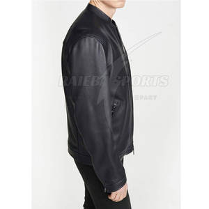 Veste en cuir de vache pour homme Hiver 2026 Grande taille Col montant Écologique Respirante Coupe-vent Style vintage Personnalisable Fabrication usine - Product Image 4