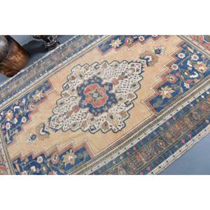 พรมปูพื้นขนาดใหญ่สไตล์วินเทจสีเบจโบราณขนาด5x8ฟุตสไตล์คลาสสิกสำหรับโถงทางเดินทรงสี่เหลี่ยมนามธรรมสำหรับ9x12 - Product Image 5