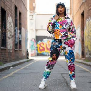 Conjunto Deportivo Personalizado Estilo Y2K para Mujer, Sudadera con Capucha de Terciopelo Sólido por Encima de la Rodilla, Pantalones Deportivos, Estilo Vintage de los 90, Sudadera de Algodón Ajustada - Product Image 3