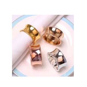 Exquisite <b>Silver</b> Solid Metal Leaves Designer <b>Napkin</b> Ring Tableware High Quality Wedding Bulk <b>Napkin</b> Ring - Product Image 3