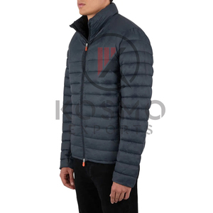 เสื้อแจ็คเก็ตพัฟเฟอร์ผู้ชายแบบมีฮู้ด คุณภาพพรีเมียม ระบายอากาศได้ดี สำหรับฤดูหนาว ผ้ากันลมคุณภาพสูง ทนทาน พร้อมโลโก้ด้านหน้า - Product Image 6