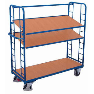 Carrito Organizador Variofit para Cocina y Oficina con 3 Ruedas de Madera y Estante de Goma Termoplástica, Ahorrador de Espacio Versátil - Product Image 1