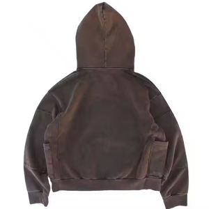 Sudadera con capucha Premium extragrande lavada Vintage para hombre de la mejor calidad 100% algodón de larga duración invierno logotipo personalizado estampado XS tamaño polar - Product Image 6