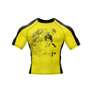 T-shirt de compression à manches longues en polyester à séchage rapide pour homme, idéal pour la course et l'entraînement, avec logo personnalisé MMA 2025 – Rashguard de gym - Product Image 5