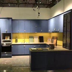 Modern European Design Smart Wood Cabinet with Wooden Veneer <b>Matt</b> <b>Lacquer</b> Finish Complete Kitchen Cabinet Set - Product Image 5