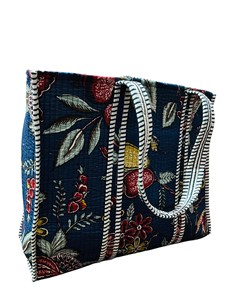 Sac fourre-tout à épaule de grande taille en coton 100% fait à la main, imprimé à la main, matelassé pour femmes - Product Image 2