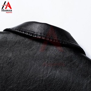 Chaqueta Bomber de cuero ecológica para hombre de talla grande Parka de invierno de alta calidad hecha a medida Moda Moto Biker 100% Original - Product Image 3