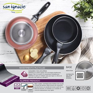 Set di pentole SAN IGNACIO Cassel da 12 pezzi in acciaio inox con padelle in alluminio pressofuso RENBERG Paradise (16/20/24 cm). - Product Image 3