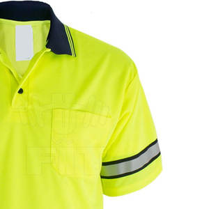 Conçu sur mesure, polo de sécurité en coton et polyester de grande taille, séchage rapide, respirant avec logo imperméable pour l'hiver - Product Image 4