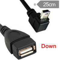 Cable OTG Mini USB para Cámaras Digitales - Cable Adaptador USB A Hembra a Mini USB B Macho de 5 Pines