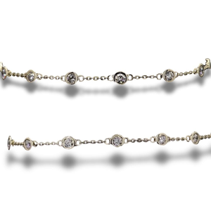 สร้อยข้อมือเพชรสำหรับปลูกในแล็บทรงกลม14K สีเหลืองทอง VVS EF ชัดเจนเครื่องประดับโซ่ขนาด7นิ้ว - Product Image 6