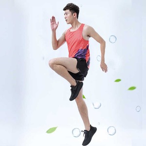 Jersey sin mangas de sublimación de poliéster para hombre, camiseta sin mangas de entrenamiento ajustada de secado rápido para hombre, camiseta sin mangas para gimnasio, ropa de atletismo para correr para hombre - Product Image 2