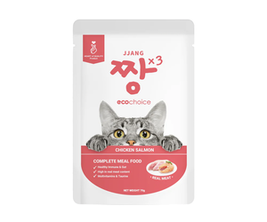 JJANG * 3 Sachet humide écologique de qualité supérieure pour poulet saumon 70g de nourriture en vrac prête à manger pour chat Nourriture humide pour chat - Product Image 1